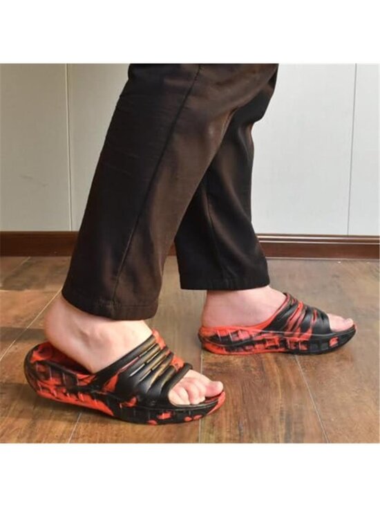 New Mens Recovery Sandals Orthotic Arch Support Open Toe Sport Slides Thick main image 5